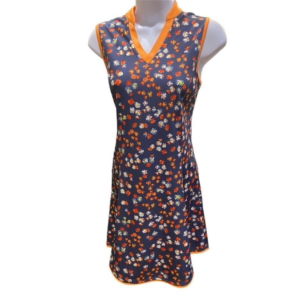 Callaway Golf Dress Size Large NEW Blue Indigo Opti- Dri UPF 50 Sun Protection